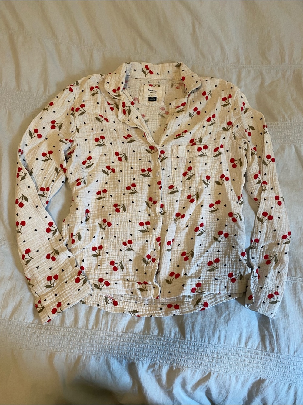 Cherry muslin American eagle long sleeve